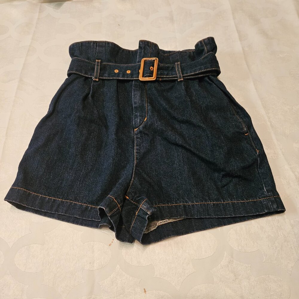 ***High-Waist Denim Short By Moussy***